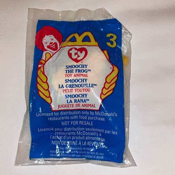 Teenie Beanie Babies Smoochy the Frog #3 McDonald’s 1999 Ty Inc Collect - Picture 3 of 5